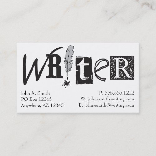 Writer Cards Business Card
