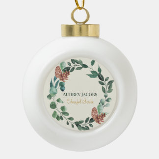 Writer  ceramic ball christmas ornament