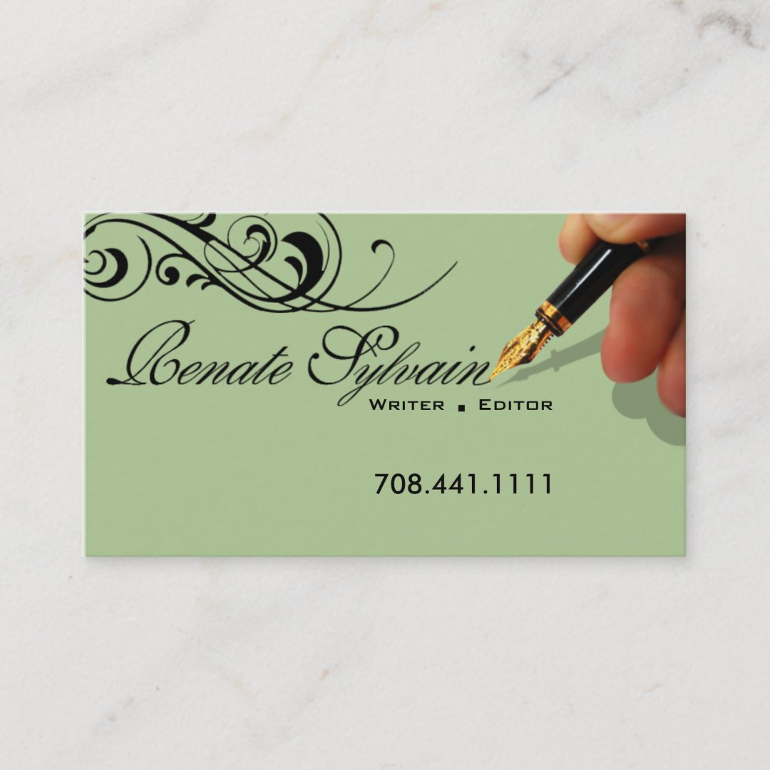 Writer Editor 1 Stylish Creative Business Cards | Zazzle