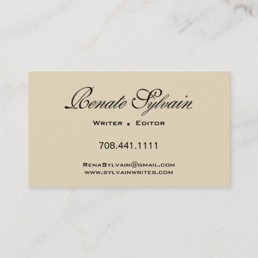 Writer Editor 1 Stylish Creative Business Cards | Zazzle