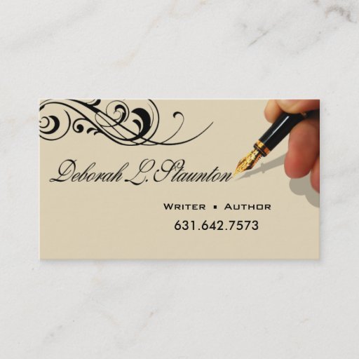 Customizable Writer Editor 1 Stylish Creative for Deborah Business Card