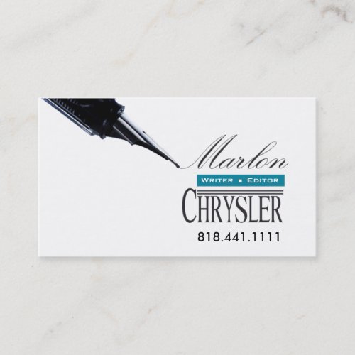 Writer Editor 2 Stylish Creative Business Cards