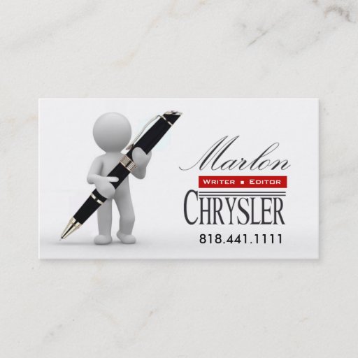 Customizable Writer Editor 3 Stylish Creative Business Cards