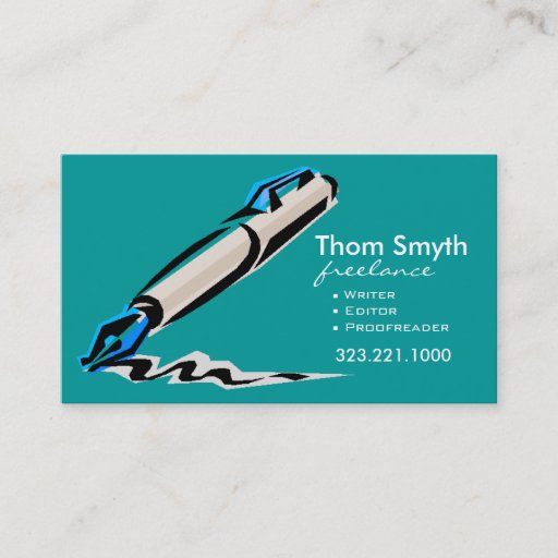 Customizable Writer Editor 4 Stylish Creative Business Cards