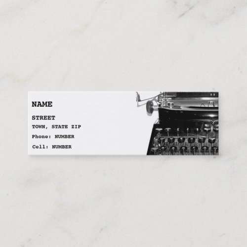 Writer Editor Author Novelist Book Business Card