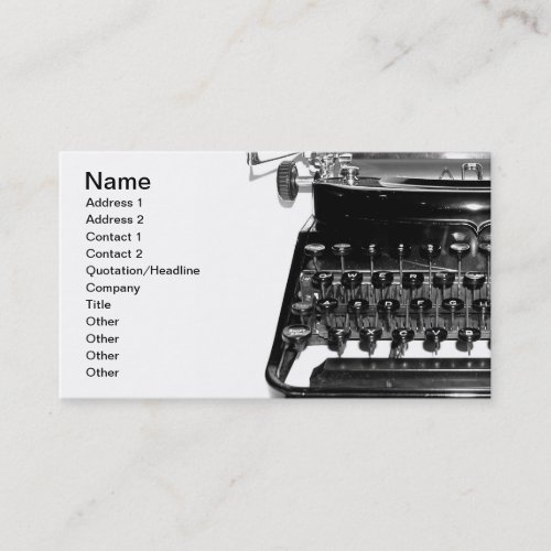 Writer Editor Author Novelist Book Business Card