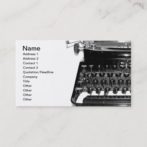 Customizable Writer Editor Author Novelist Book Business Card