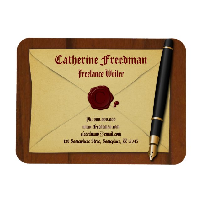 Writer Editor Author Small Flexi Magnets (Horizontal)