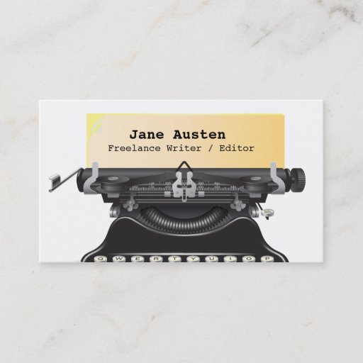 Customizable Writer / Editor / Authors Business Card