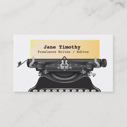 Customizable Writer / Editor / Authors Business Card