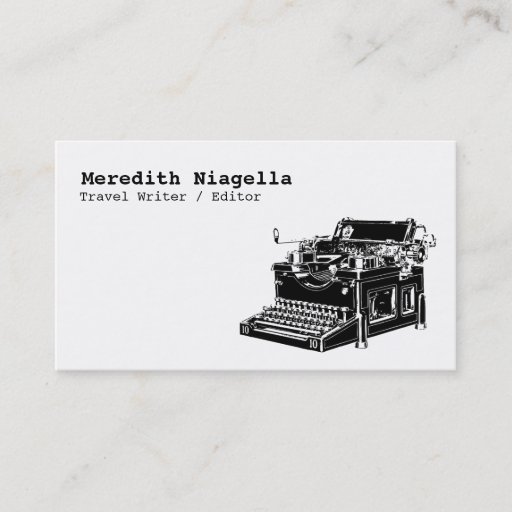 Customizable Writer / Editor / Authors Business Card Template