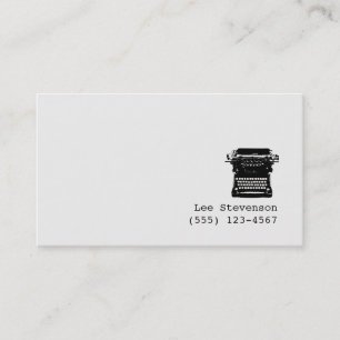 Writer Editor Typewriter Business Card