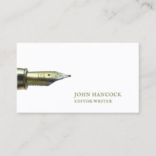 Writer Editor vintage Pen Business Card