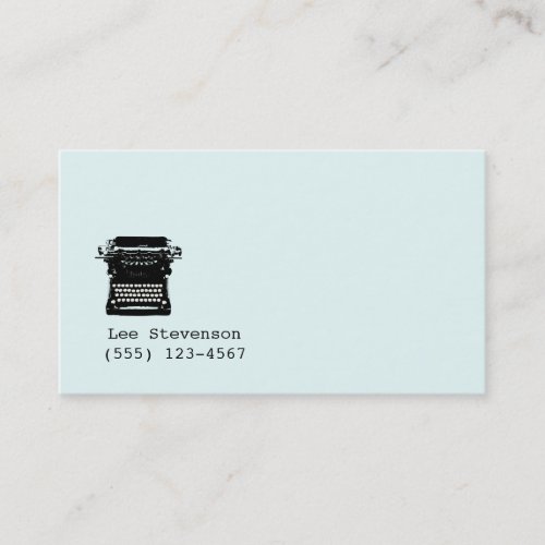 Writer  Editor Vintage Typewriter Business Card