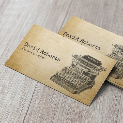 Writer Editor Vintage Typewriter Business Card