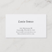 Writer Embossed Business Card (Back)
