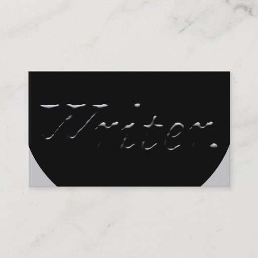 Customizable Writer Embossed Business Cards