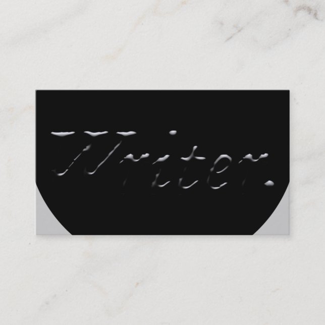 Writer Embossed Business Card (Front)