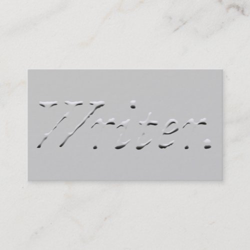 Writer "Embossed" Graphic Business Card Template