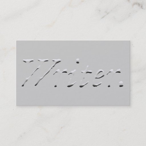 Customizable Writer "Embossed" Graphic Business Card Template