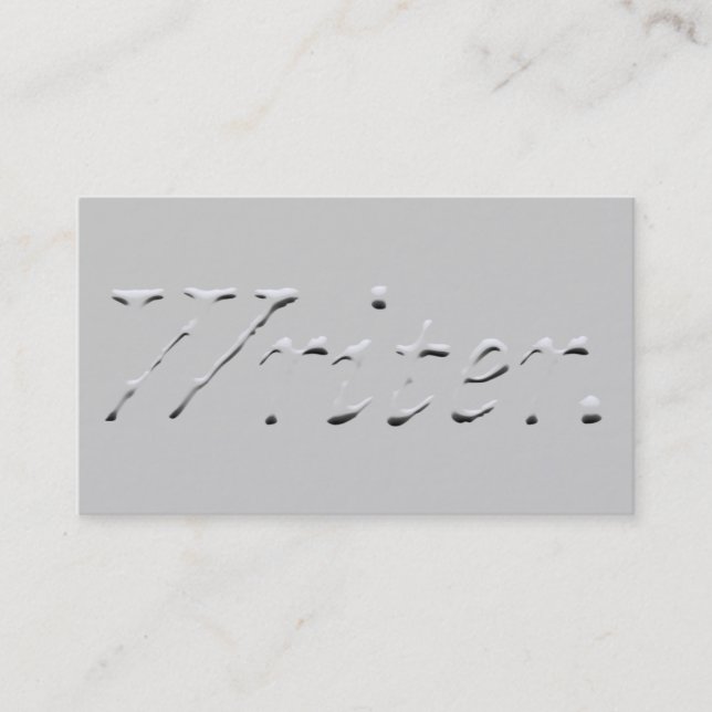 Writer "Embossed" Graphic Business Card (Front)