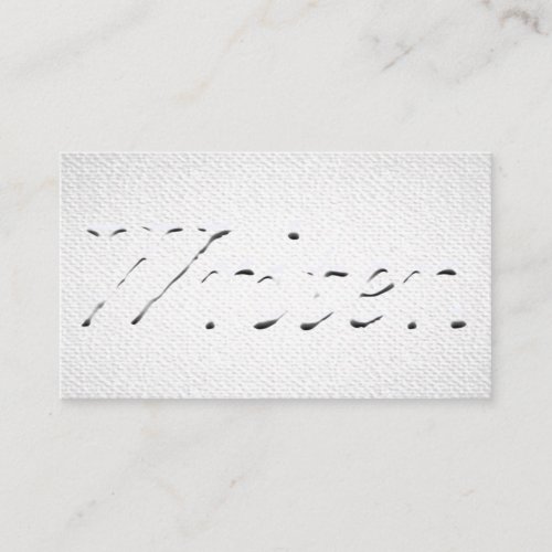 Writer "Embossed Looking" Graphic Business Card Templates