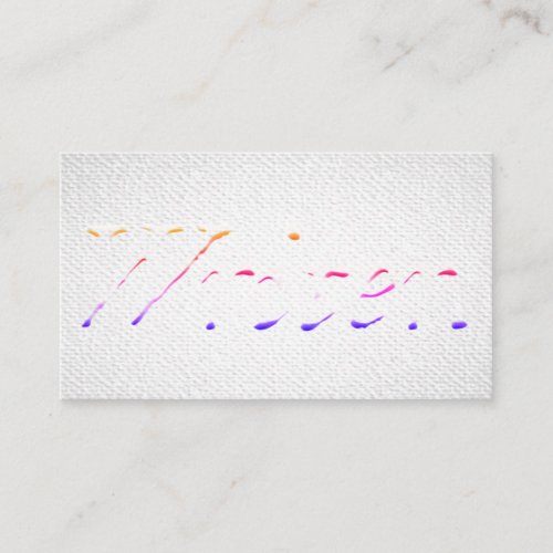 Writer Embossed Looking Graphic Rainbow Whisper Business Card