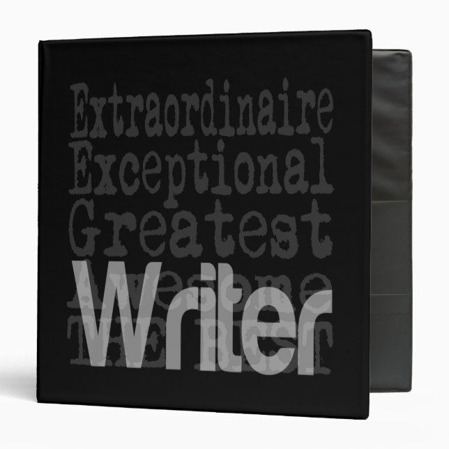 Writer Extraordinaire 3 Ring Binder (Front/Inside)