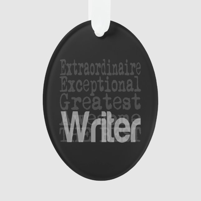 Writer Extraordinaire Ornament (Front)
