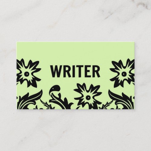 Writer Floral Business Card