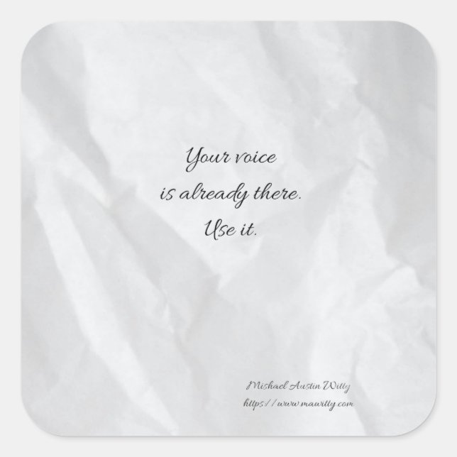 Writer Fortune Sticker – Encouragement for Writers (Front)
