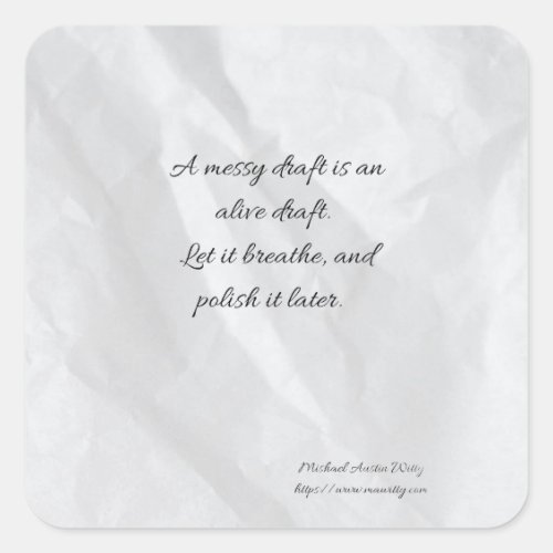 Writer Fortune Sticker – Encouragement for Writers
