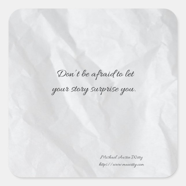 Writer Fortune Sticker – Encouragement for Writers (Front)