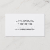 Writer Four Score Business Card (Back)