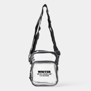 Writer Funny Clear Crossbody Bag