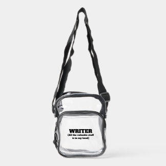 Writer Funny Clear Crossbody Bag