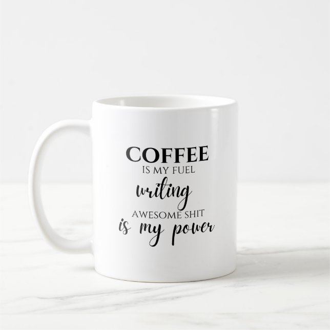 writer funny gift journalist humor gift  coffee mug (Left)