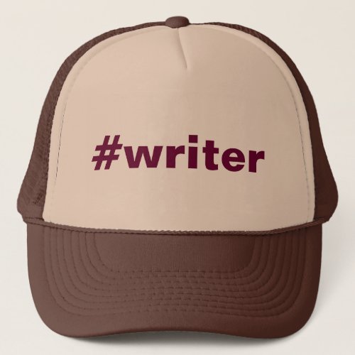 writer hat trucker hat