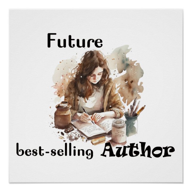 Writer Inspiration Poster Print Author Gift  (Front)