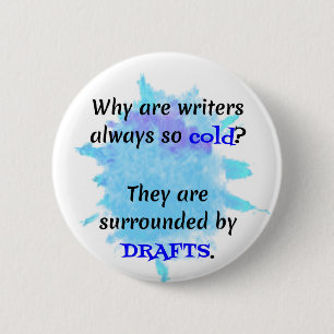 Writer Joke English Teacher Funny Gift Button