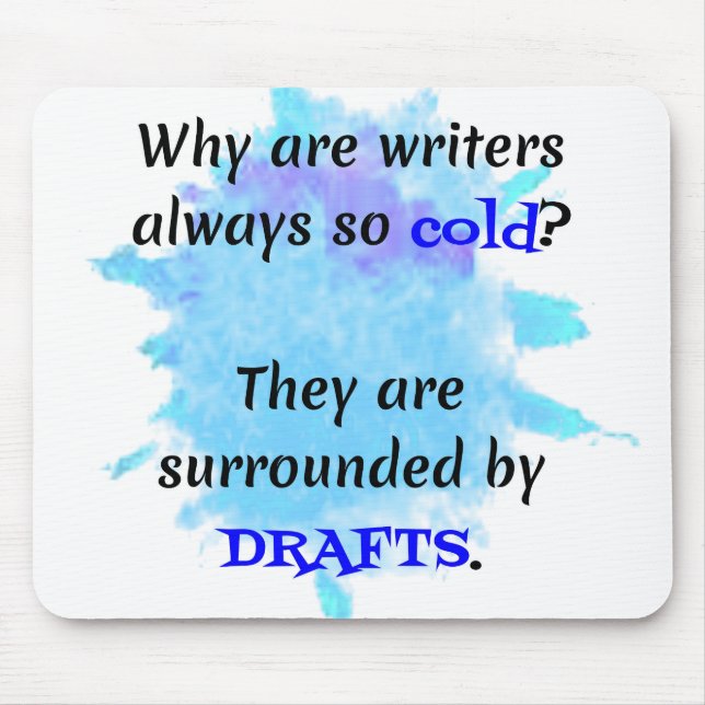 Writer Joke English Teacher Funny Gift Mouse Pad (Front)