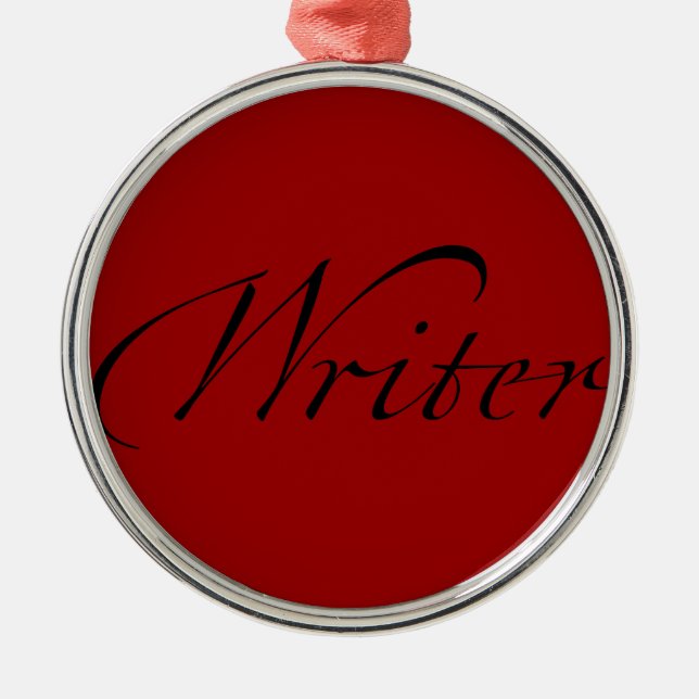 Writer Metal Ornament (Front)