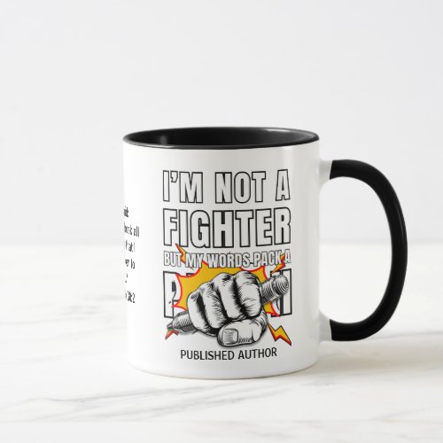 WRITER NOT A FIGHTER Author NaNoWriMo Mug