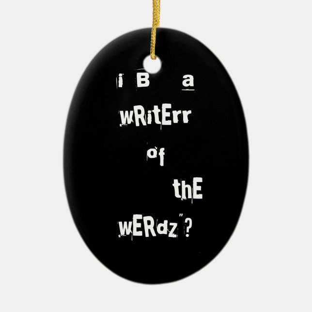 Writer Ornament (Front)