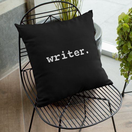 Writer Outdoor Black Pillow