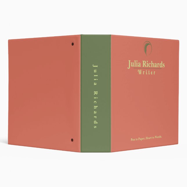 Writer Peach Sangria  3 Ring Binder (Background)