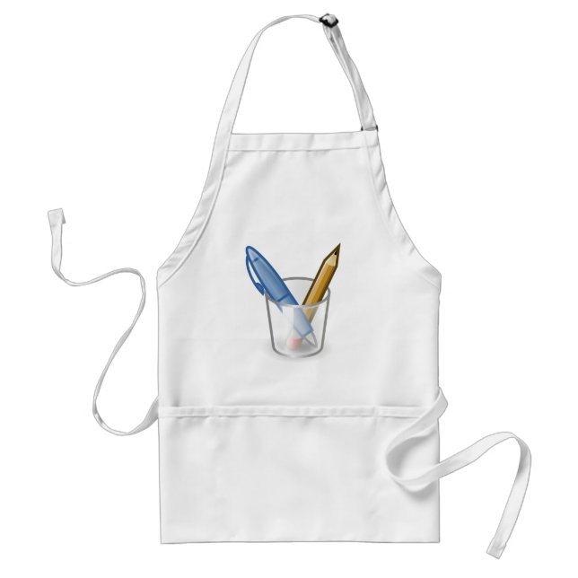 Writer Pen Pencil Cup Adult Apron (Front)