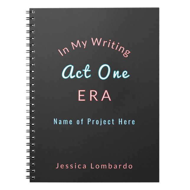Writer Personalized Notebook (Front)