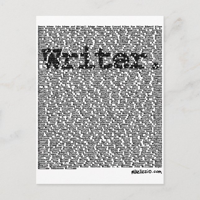 "Writer." Postcard (Front)