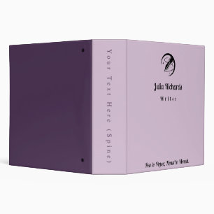 Writer Purple 3 Ring Binder